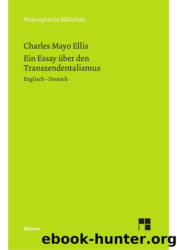 Mayo by Ein Essay über den Transzendentalismus (9783787337941)