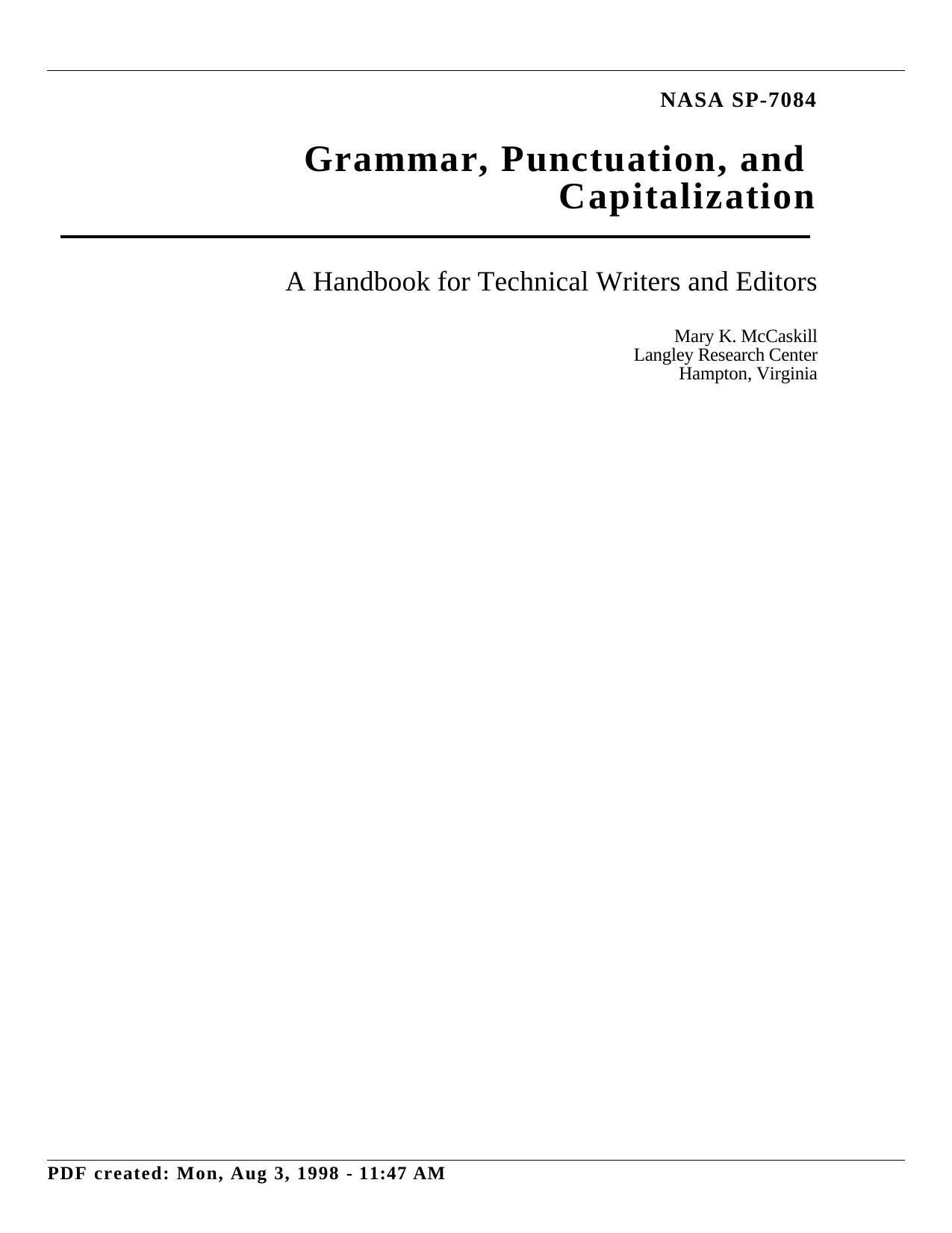 McCaskill M.K. Grammar, punctuation, and capitalization (1998)(en)(100s) by l.j.payne