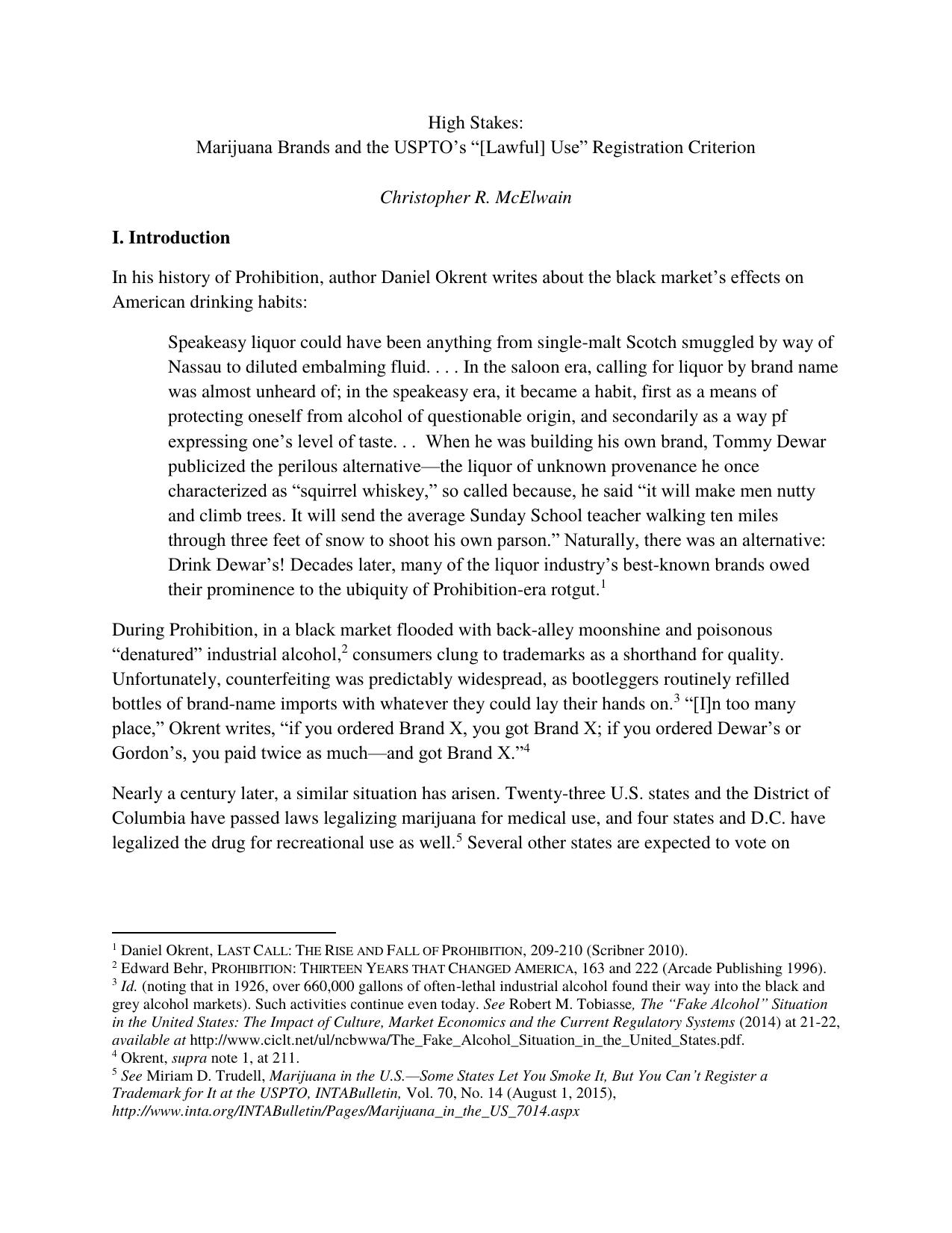 McElwain Cannabis and Patents by Chris McElwain