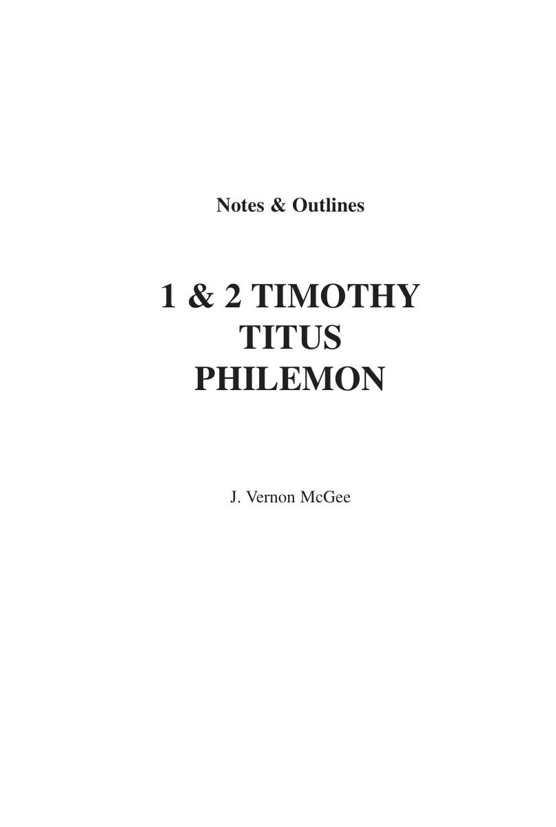 McGee by 1 2 Tim Titus & Philemon