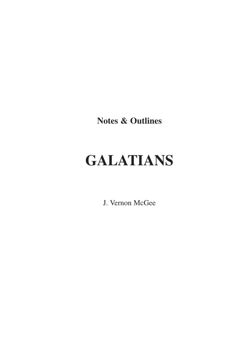 McGee by Galatians