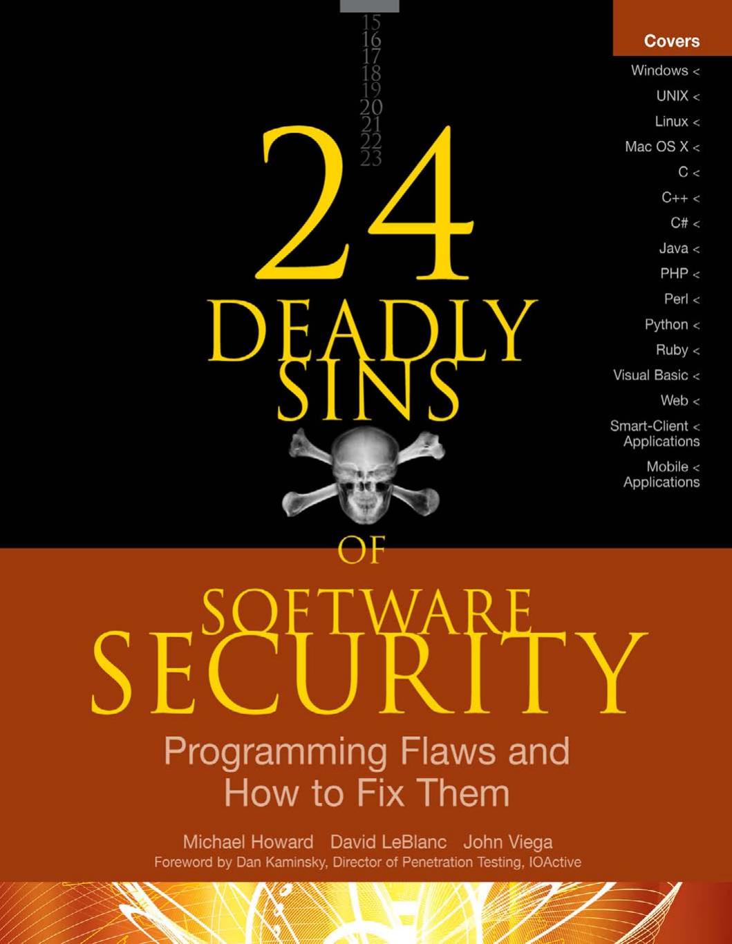 McGraw Hill - 24 Deadly Sins of Software Security Programming Flaws and How to Fix Them (10-2009) (ATTiCA) by Unknown
