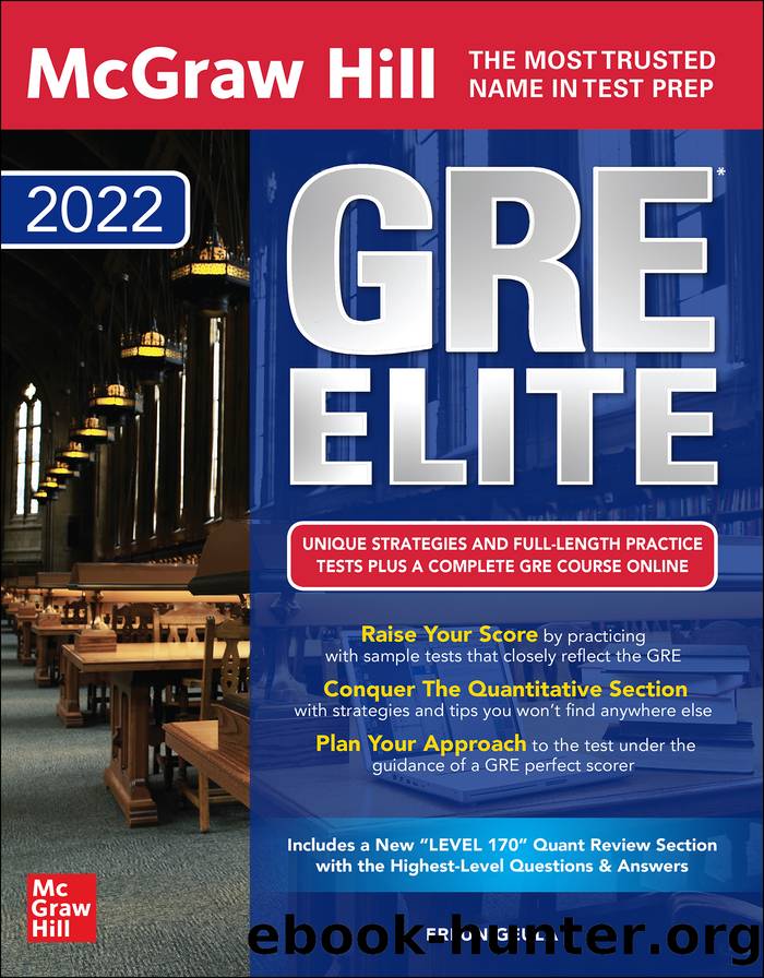 McGraw Hill GRE Elite 2022 by Erfun Geula
