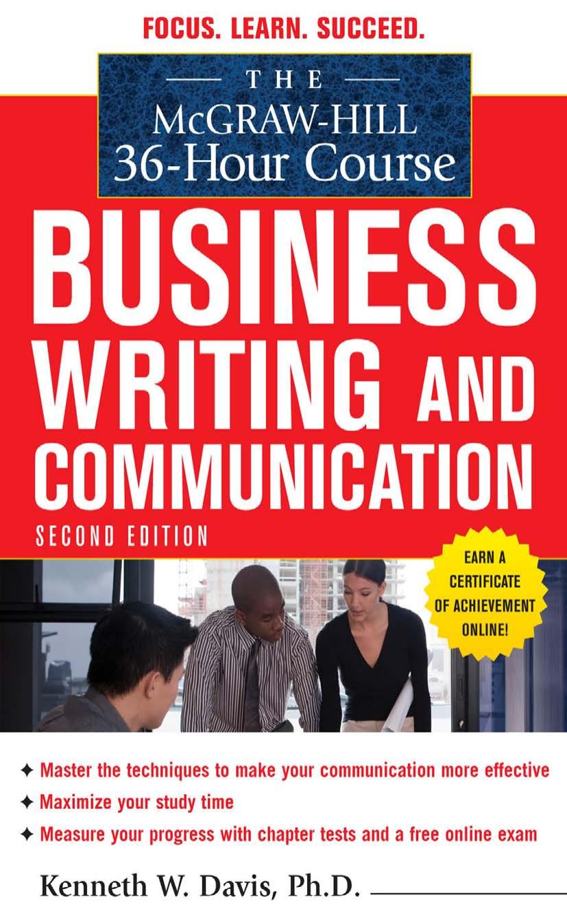 McGraw-Hill 36-Hour Course in Business Writing and Communication, Second Edition (McGraw-Hill 36-Hour Courses) by Kenneth Davis