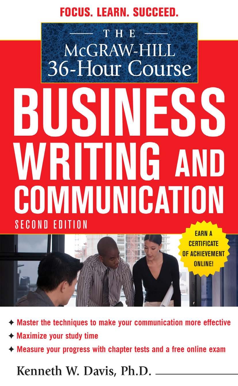 McGraw-Hill 36-Hour Course in Business Writing and Communication, Second Edition (McGraw-Hill 36-Hour Courses) by Kenneth W. Davis Ph.D