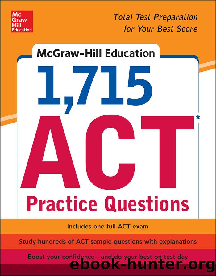 McGraw-Hill Education 1,715 ACT Practice Questions by Drew D. Johnson