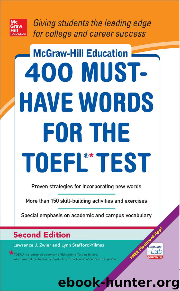 McGraw-Hill Education 400 Must-Have Words for the TOEFL by Lynn Stafford-Yilmaz