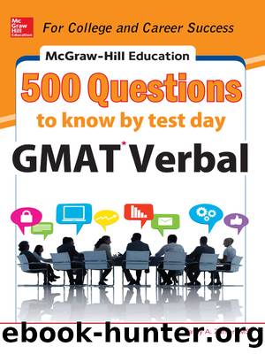McGraw-Hill Education 500 GMAT Verbal Questions to Know by Test Day by Kathy A. Zahler