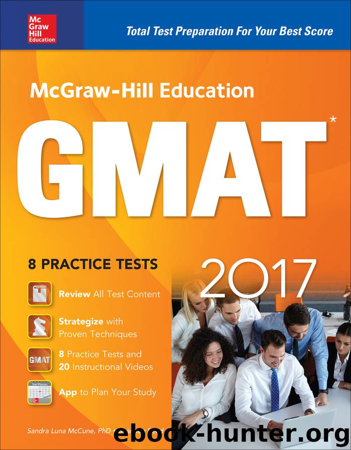McGraw-Hill Education GMAT 2017 by Sandra Luna McCune