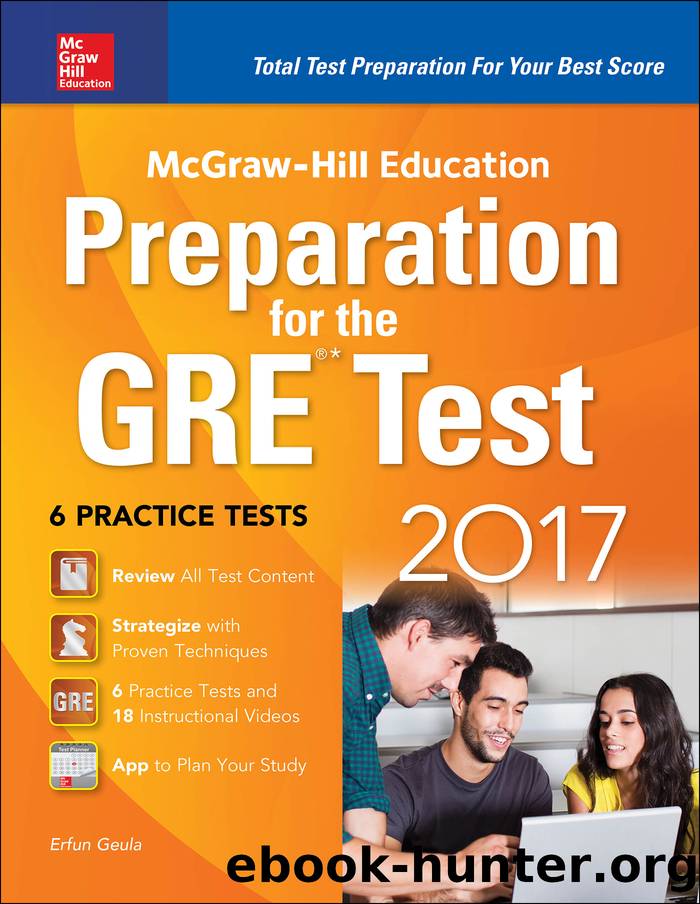 McGraw-Hill Education Preparation for the GRE Test 2017 by Erfun Geula