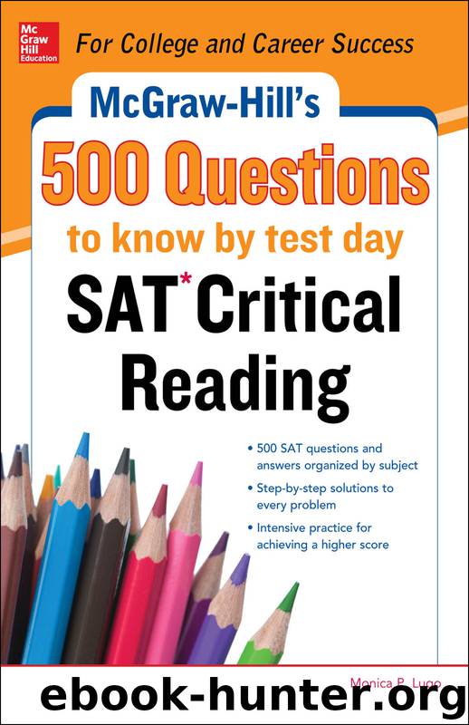 McGraw-Hill's 500 SAT Critical Reading Questions to Know by Test Day by Cynthia Johnson