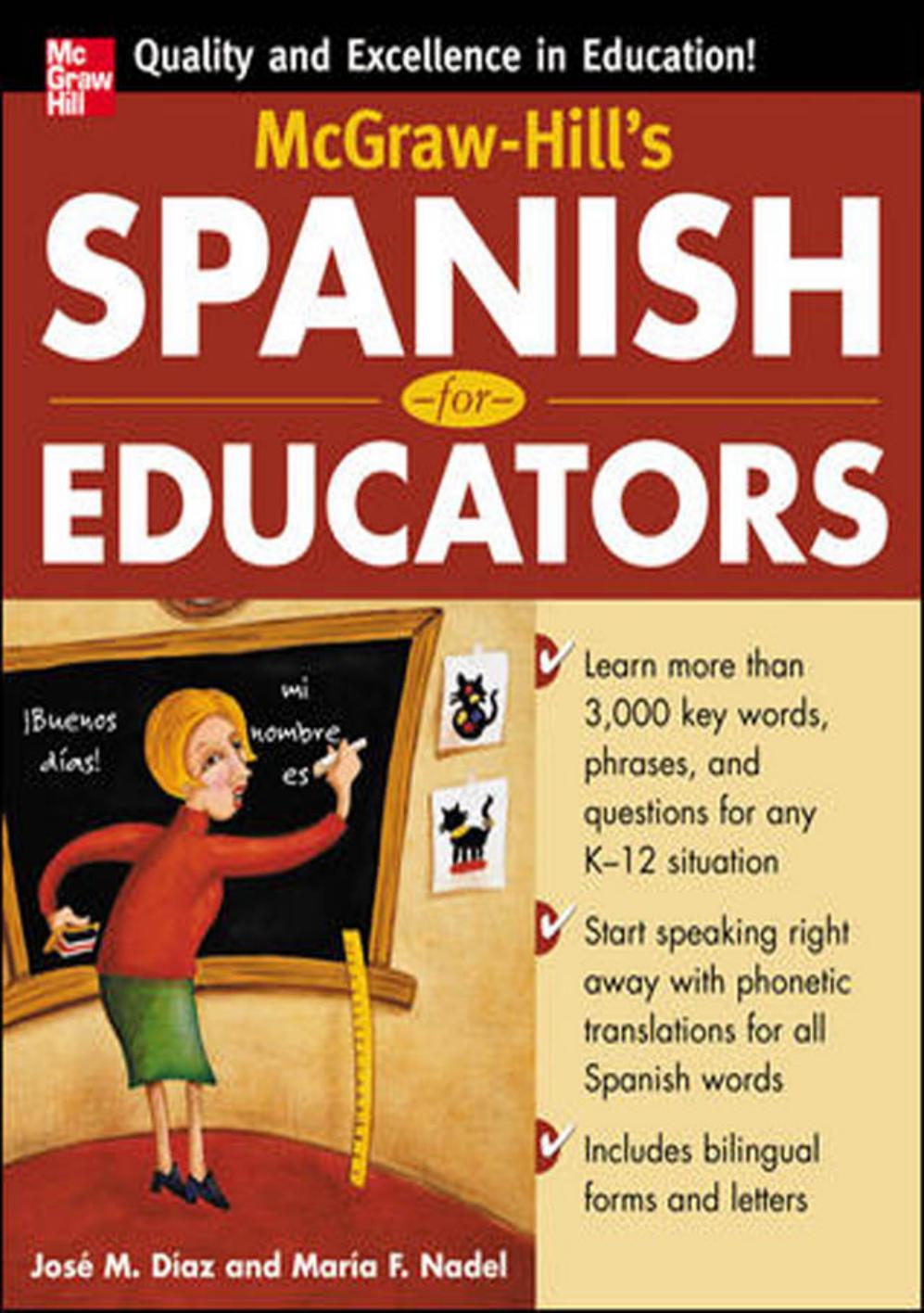 McGraw-Hill's Spanish for Educators by Jose Diaz Maria F. Nadel