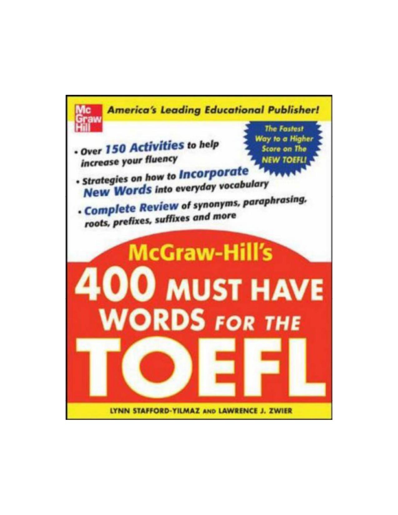 McGraw-Hilll_400 Must have words for the TOEFLL.pdf by Ehab