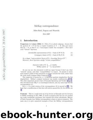 McKay correspondence by Miles Reid