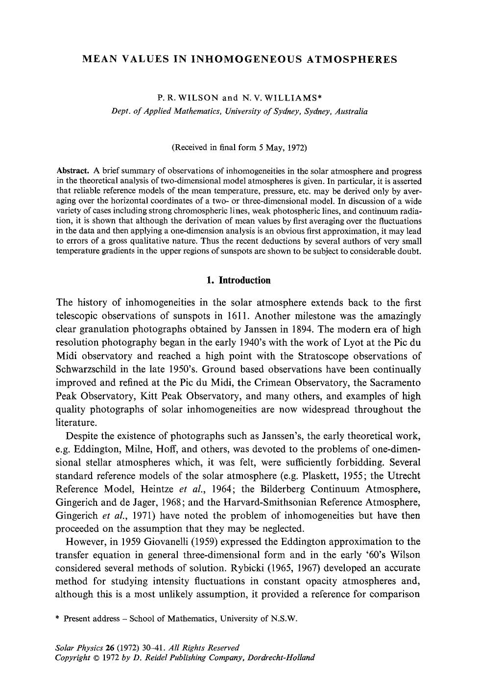 Mean values in inhomogeneous atmospheres by Unknown