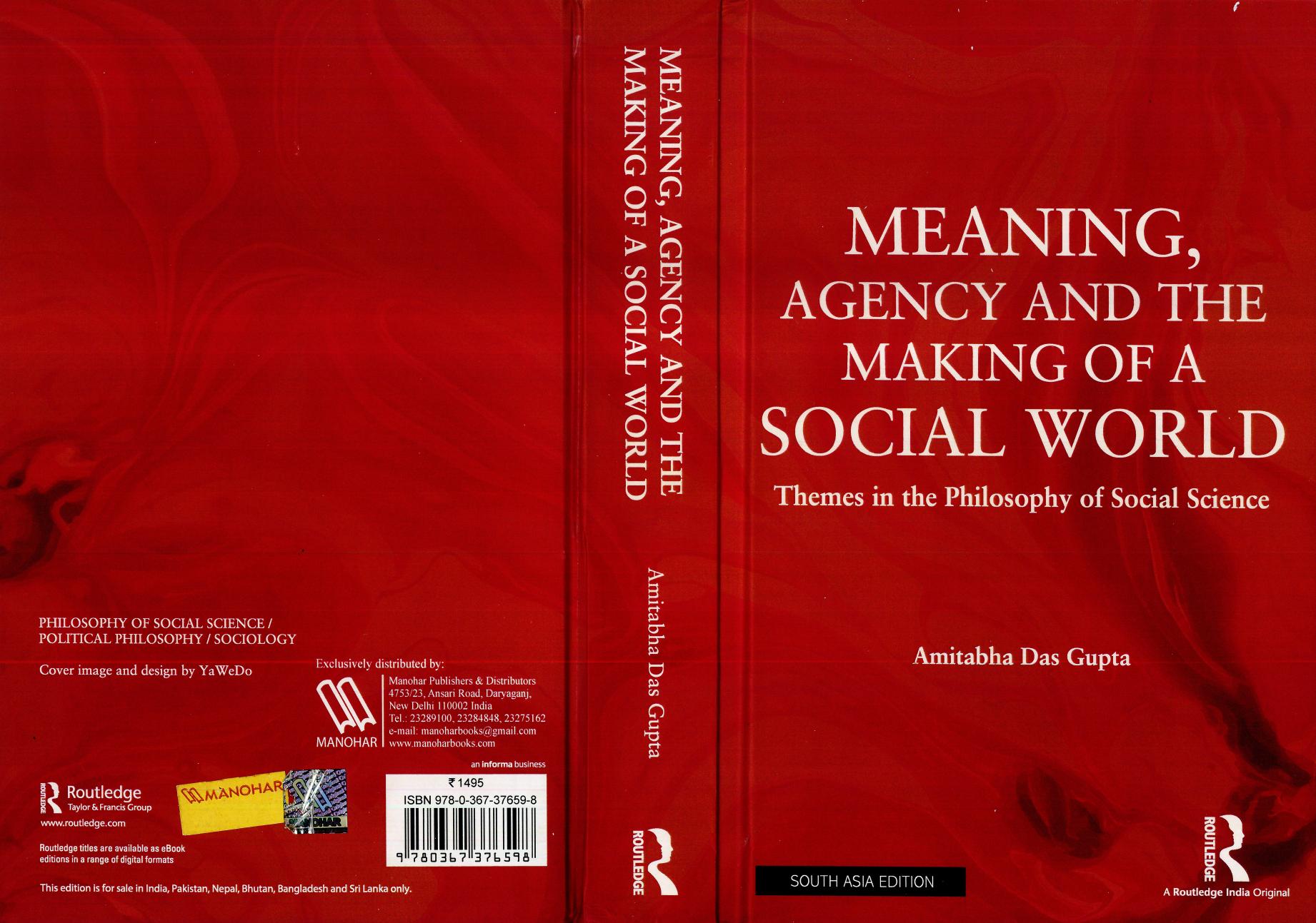 Meaning, Agency and the Making of a Social World: Themes in the Philosophy of Social Science by Amitabha Das Gupta