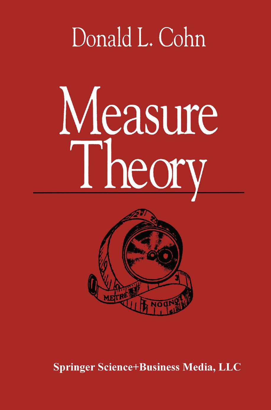 Measure Theory by Donald L. Cohn (auth.)