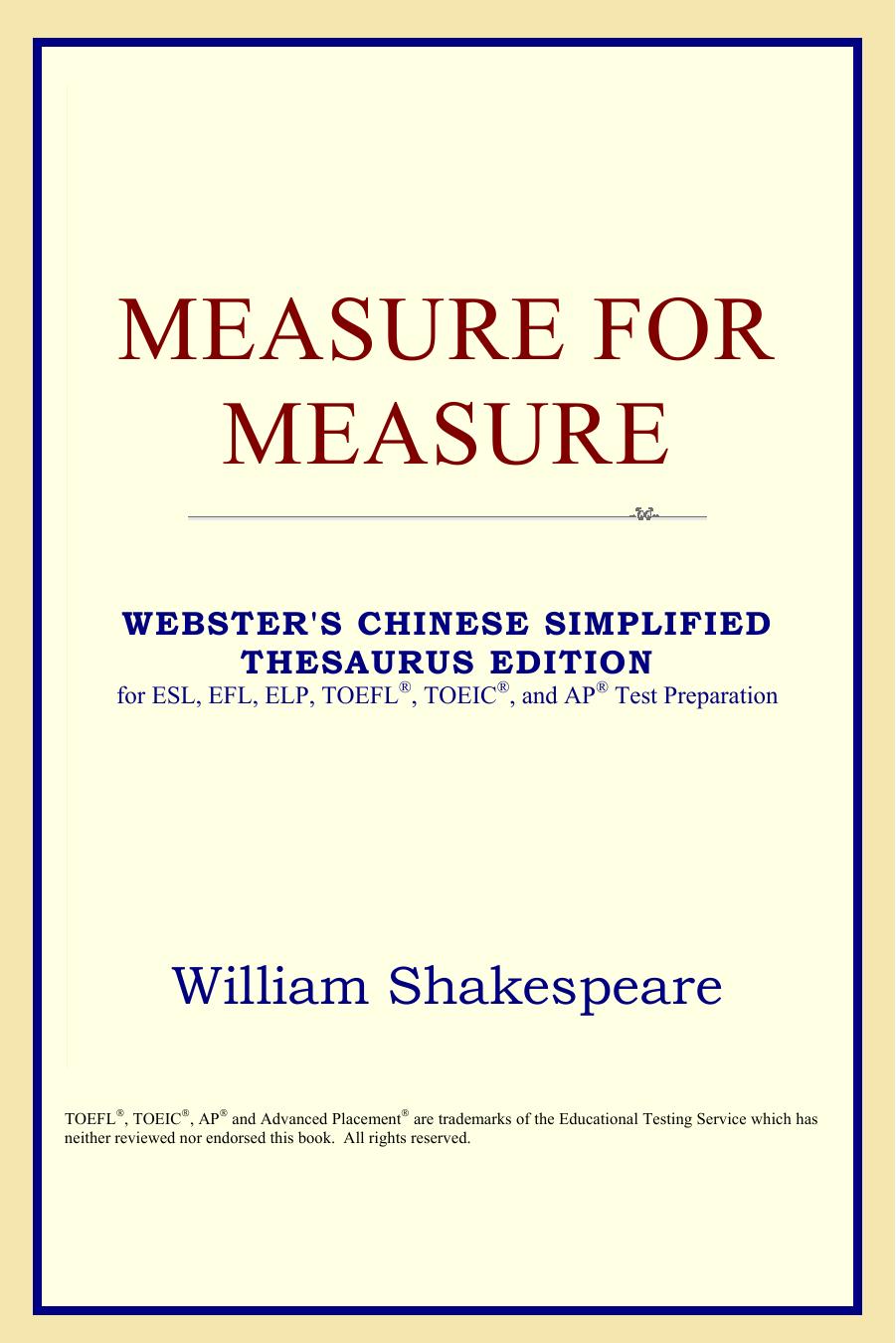 Measure for Measure by William Shakespeare