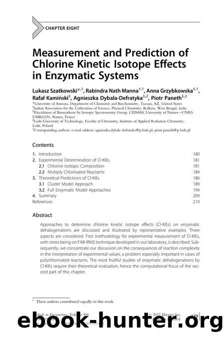 Measurement and Prediction of Chlorine Kinetic Isotope Effects in Enzymatic Systems by unknow