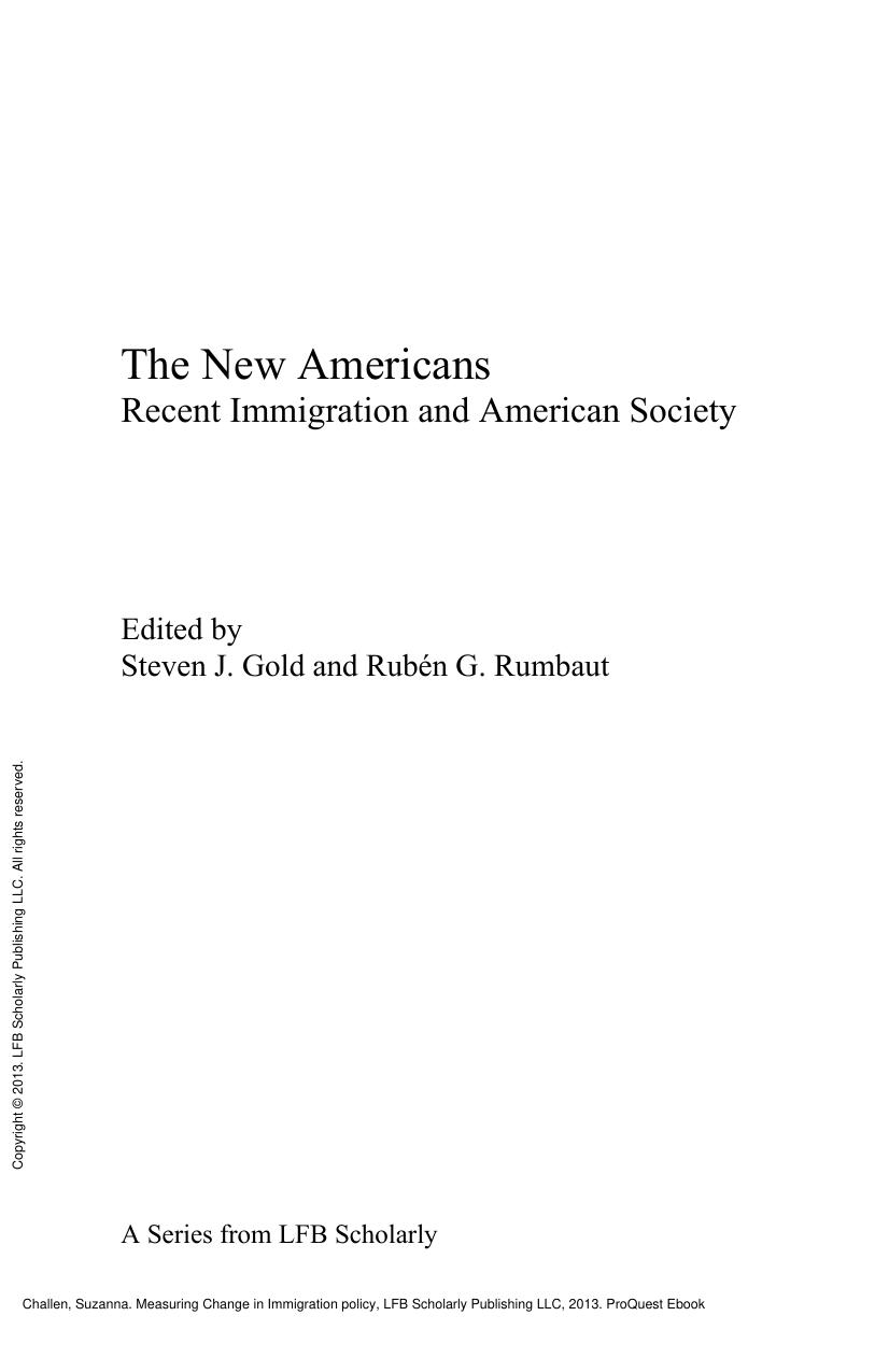 Measuring Change in Immigration policy by Suzanna Challen
