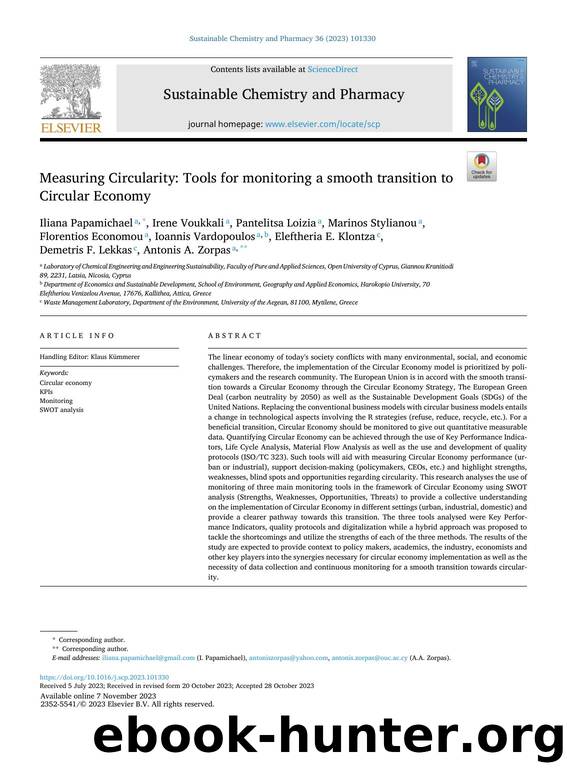 Measuring Circularity: Tools for monitoring a smooth transition to Circular Economy by unknow