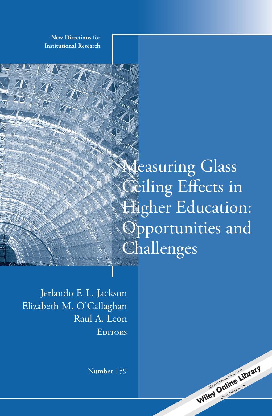 Measuring Glass Ceiling Effects in Higher Education: Opportunities and Challenges : New Directions for Institutional Research, Number 159 by Jerlando F. L. Jackson; Elizabeth M. O'Callaghan; Raul A. Leon