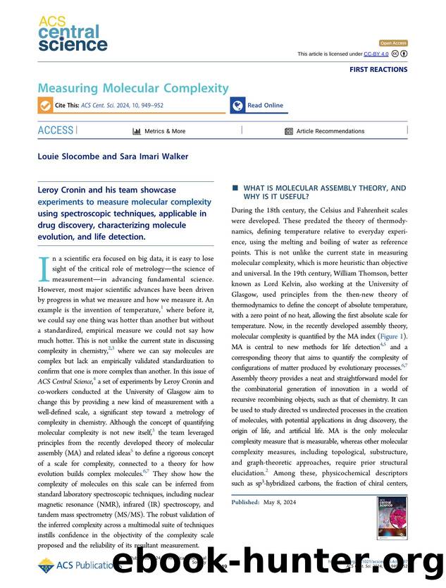 Measuring Molecular Complexity by Louie Slocombe & Sara Imari Walker