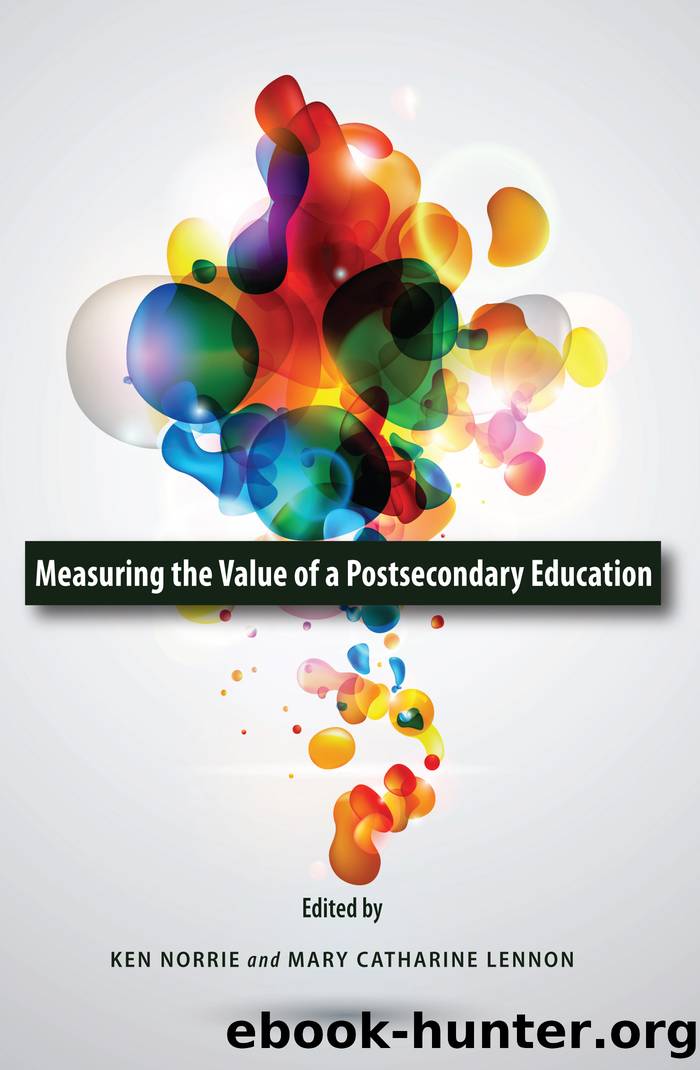 Measuring the Value of a Postsecondary Education by Norrie Ken;Lennon Mary Catharine; & Mary Catharine Lennon