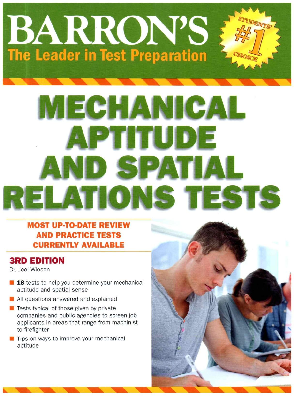 Mechanical Aptitude and Spatial Relations Test by Joel Wiesen