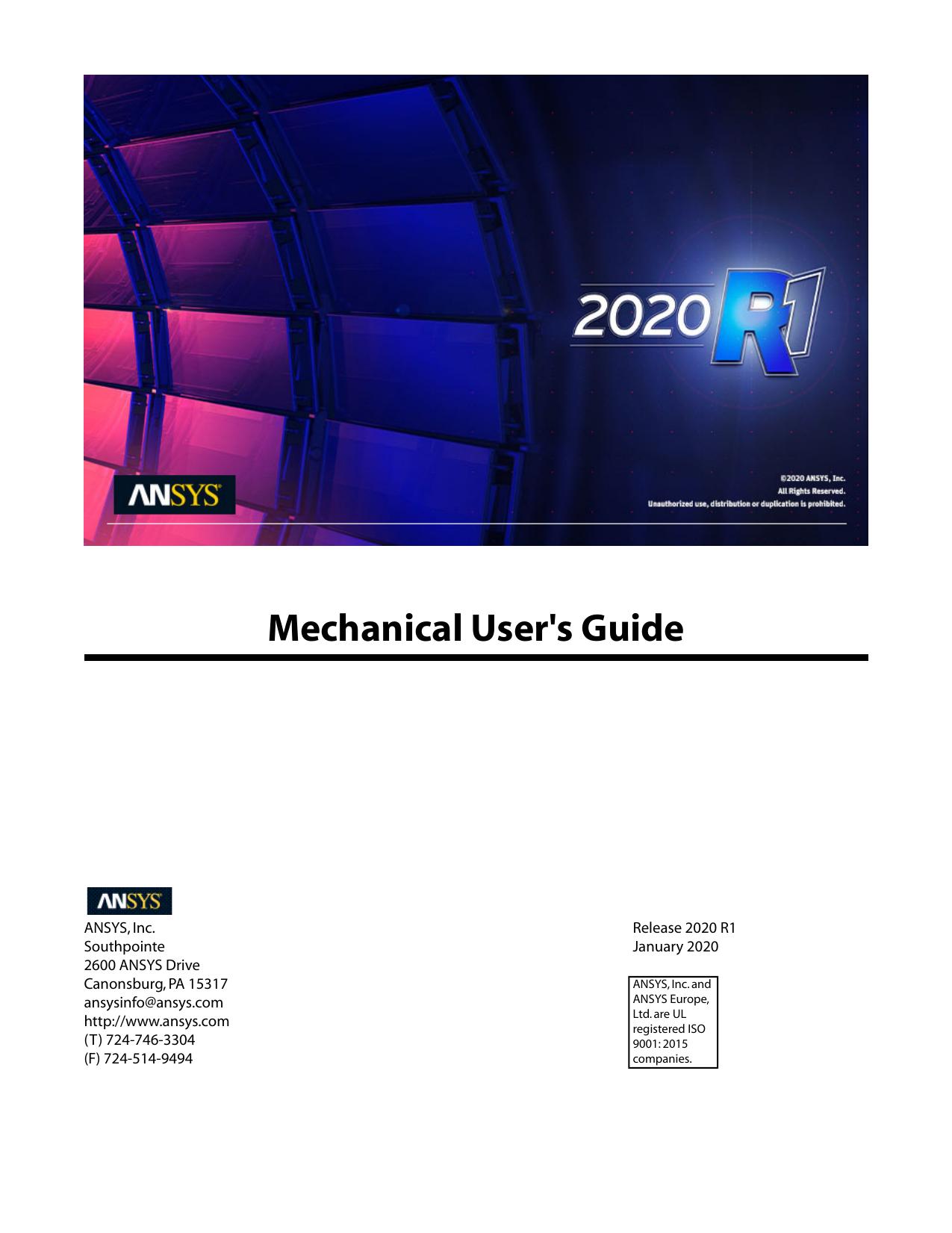 Mechanical User's Guide by Unknown