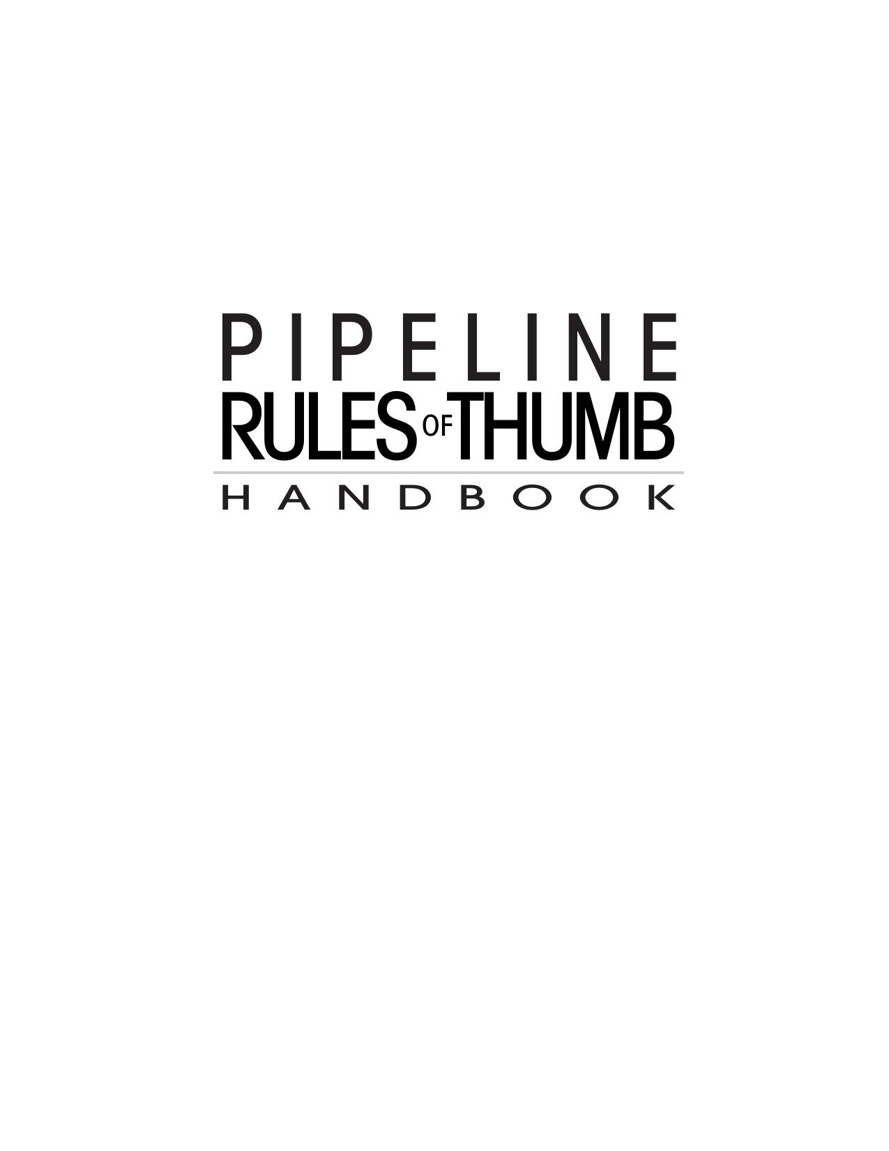 Mechanical by Piping Pipeline Rules Of Thumb Handbook 5E