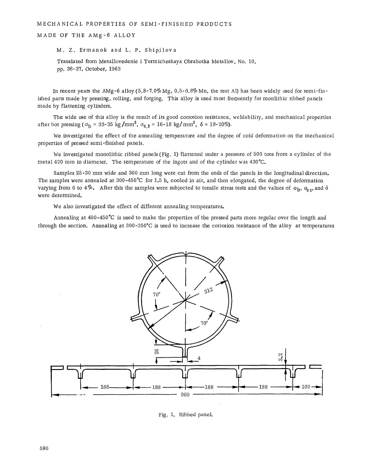 Mechanical properties of semi-finished products made of the AMg-6 alloy by Unknown