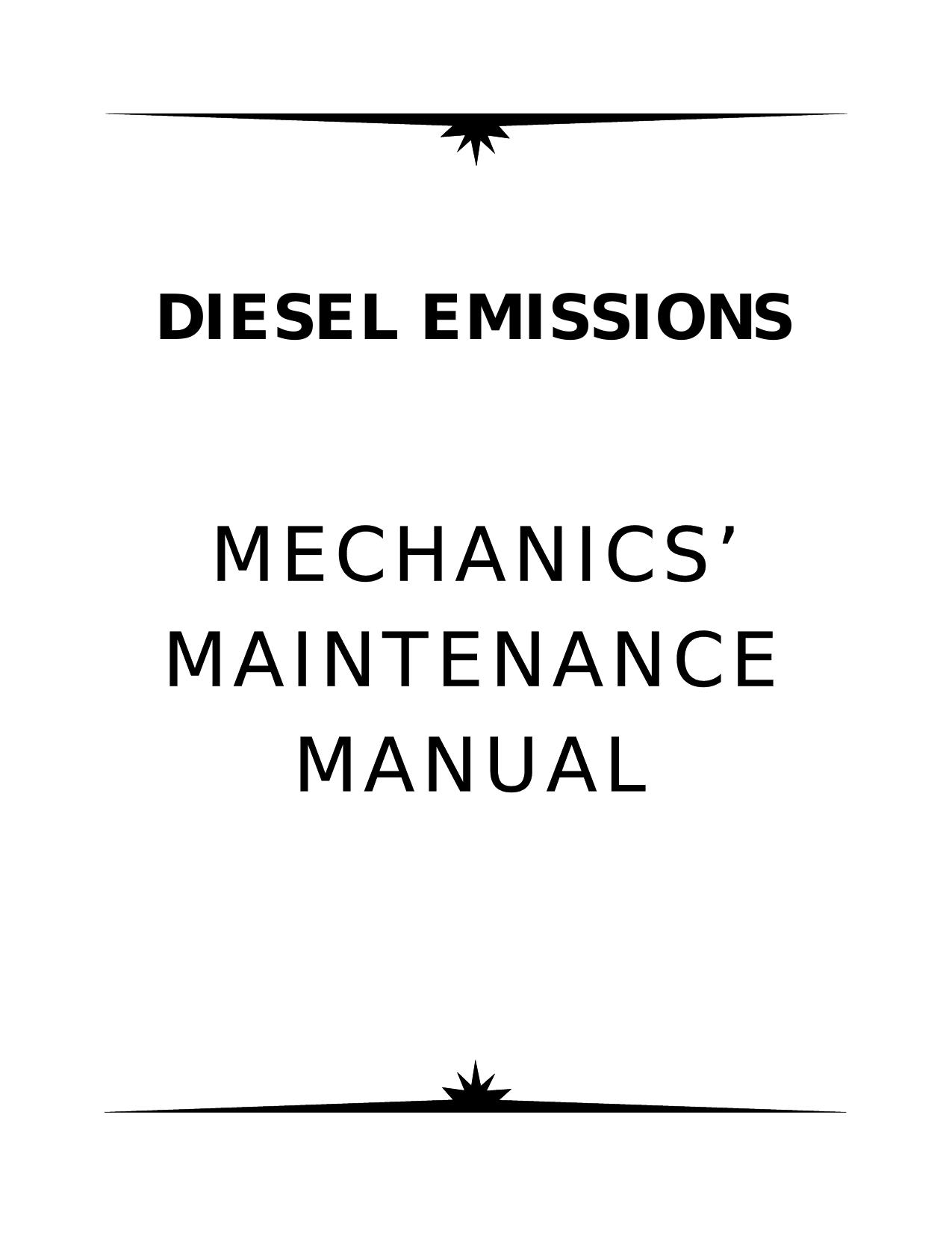 Mechanics Manual by Unknown