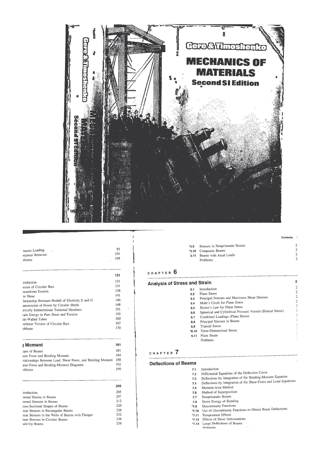 Mechanics Of Materials 2nd edition by Gere & Timoshenko