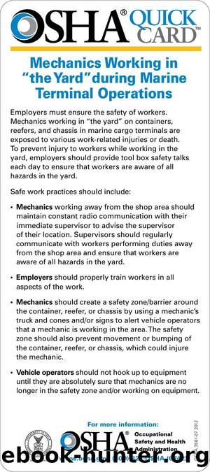 Mechanics Working in âthe Yardâ during Marine Terminal Operations by OSHA