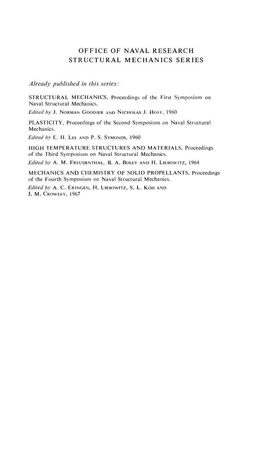 Mechanics of Composite Materials. Proceedings of the Fifth Symposium on Naval Structural Mechanics by F. W. Wendt H. Liebowitz and N. Perrone (Eds.)
