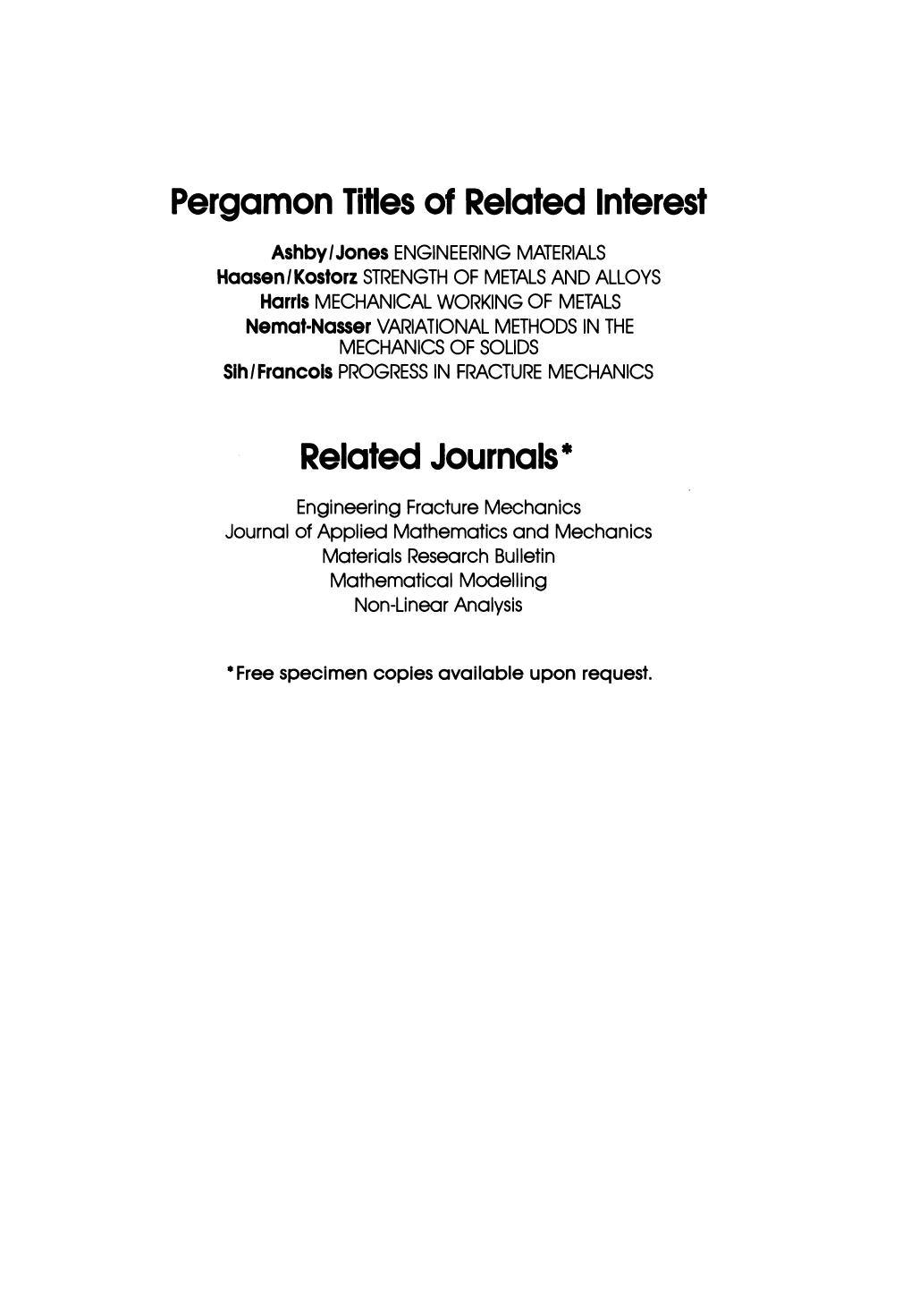 Mechanics of Composite Materials. Recent Advances by Zvi Hashin and Carl T. Herakovich (Eds.)