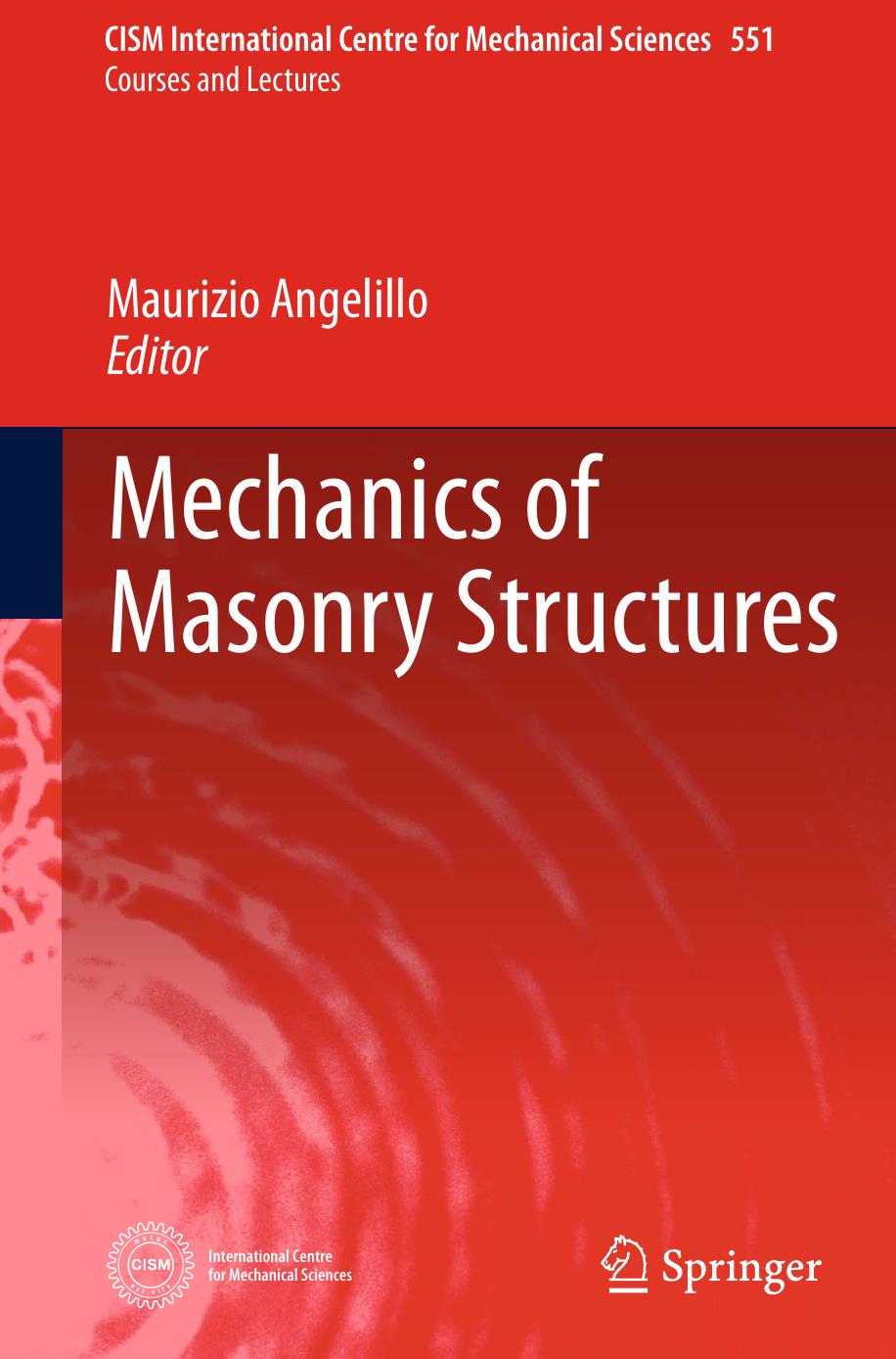 Mechanics of Masonry Structures by Maurizio Angelillo (eds.)