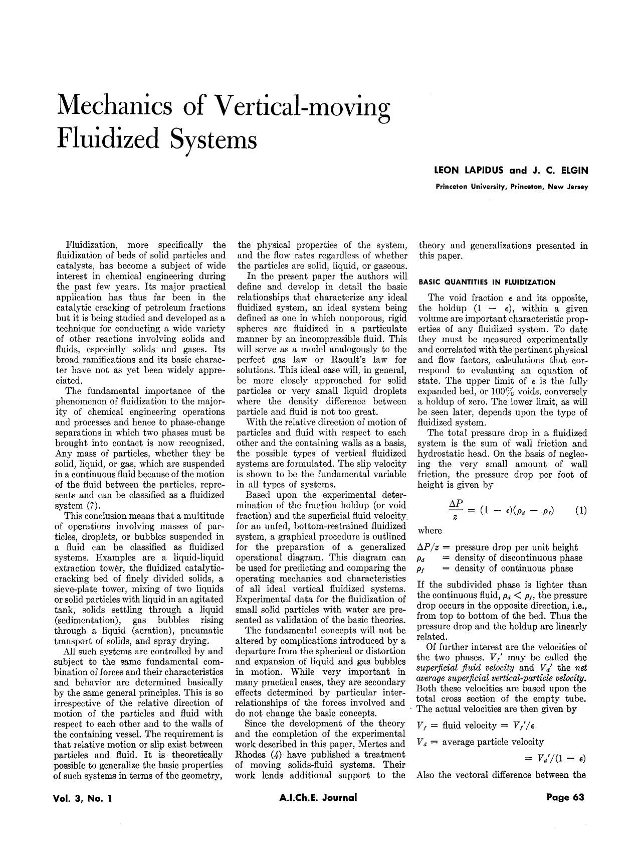 Mechanics of vertical-moving fluidized systems by Unknown