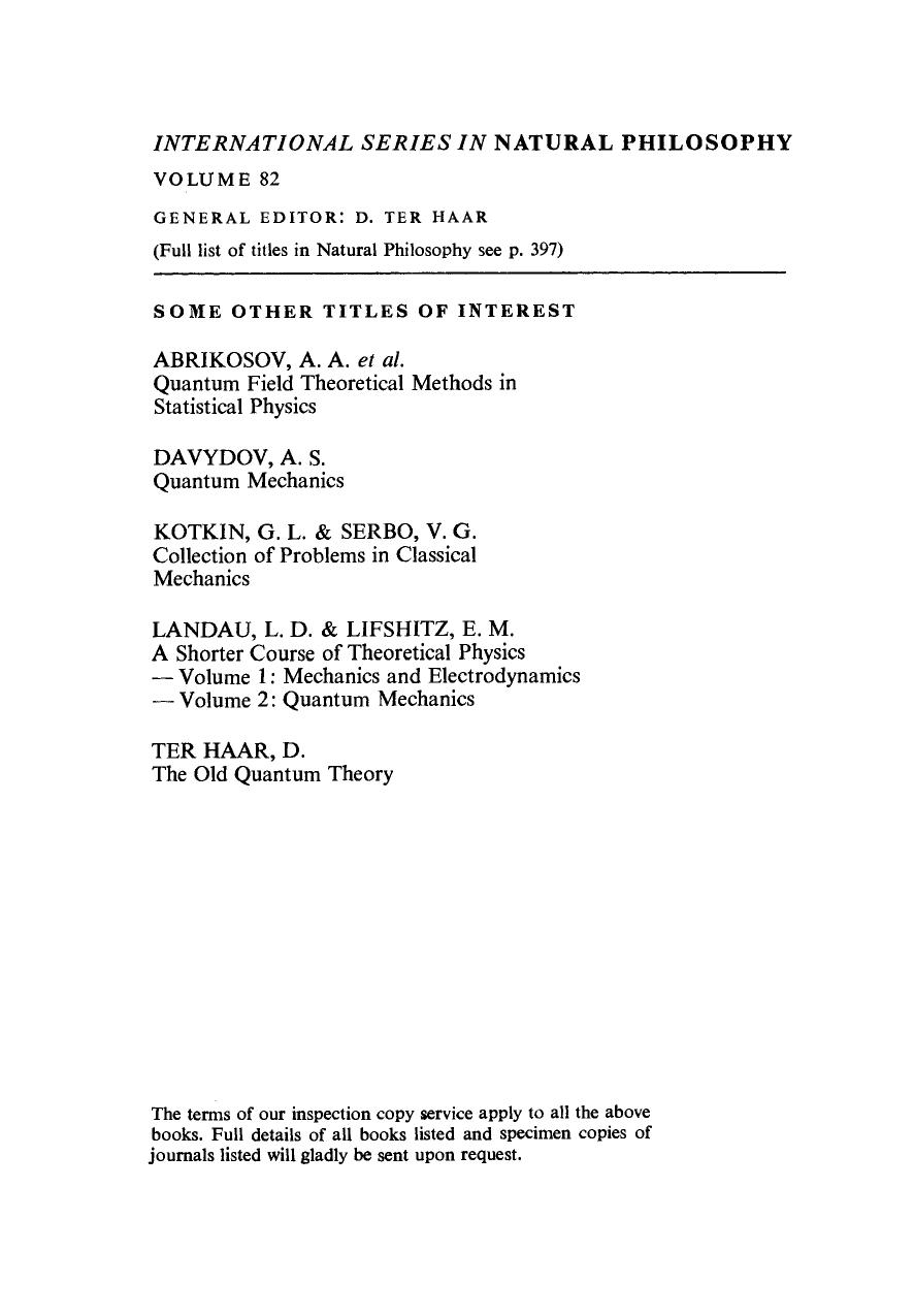 Mechanics. Classical and Quantum by T. T. Taylor and D. ter Haar (Auth.)