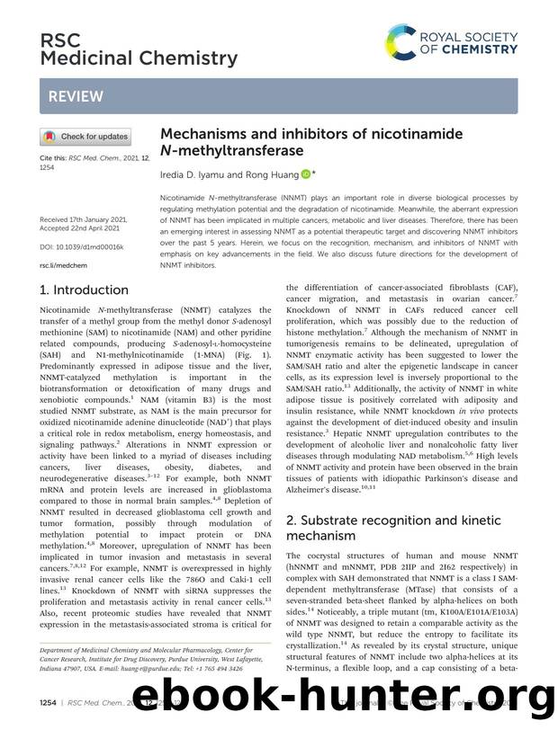 Mechanisms and inhibitors of nicotinamide N-methyltransferase by Iredia D. Iyamu & Rong Huang