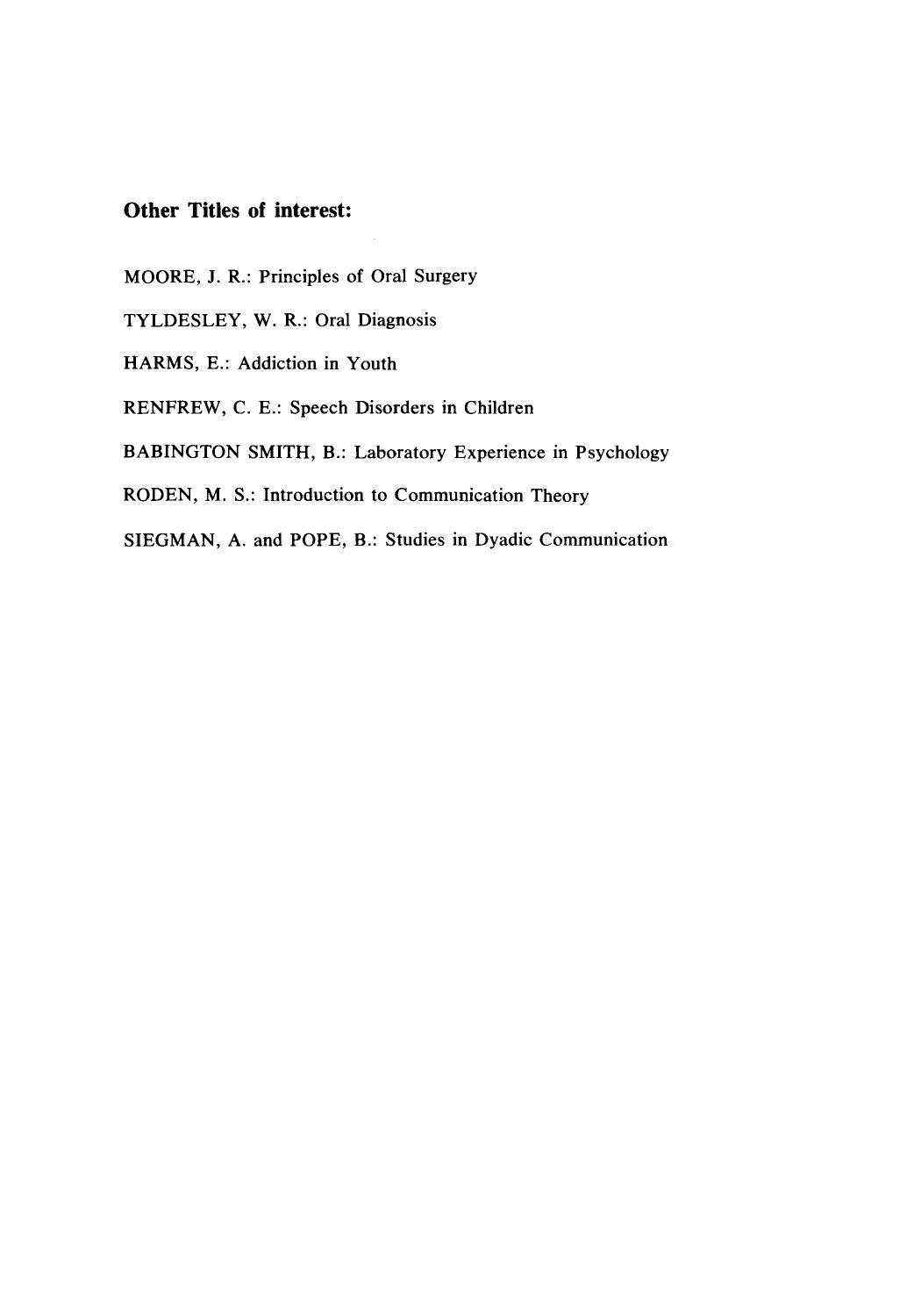 Mechanisms of Speech Recognition by W. A. Ainsworth and D. Ter Haar (Auth.)