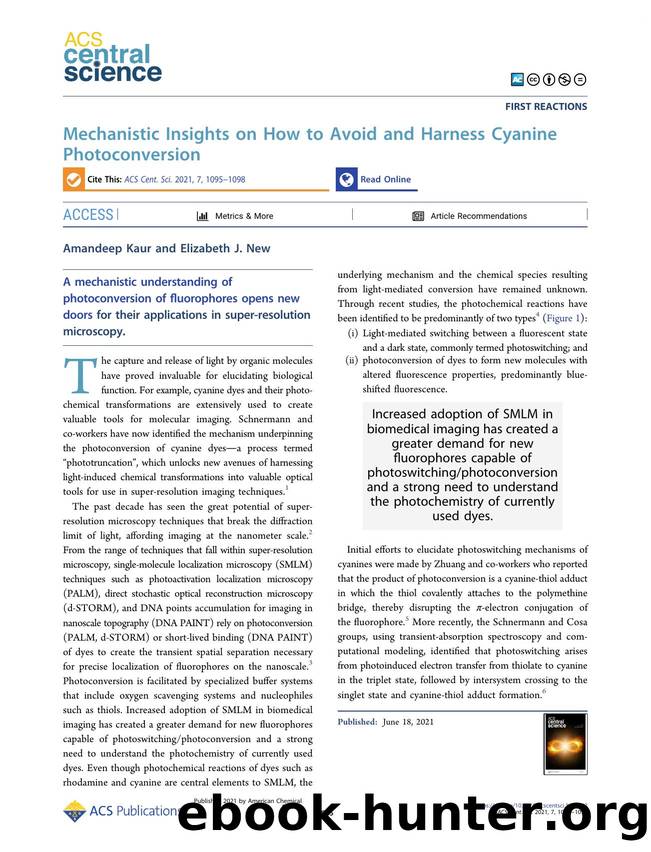 Mechanistic Insights on How to Avoid and Harness Cyanine Photoconversion by Amandeep Kaur (ORCID: g/0000-0002-0898-875X) & Elizabeth J. New (ORCID: g/0000-0002-2310-254X)