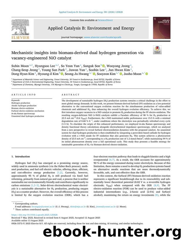 Mechanistic insights into biomass-derived dual hydrogen generation via vacancy-engineered NiO catalyst by unknow