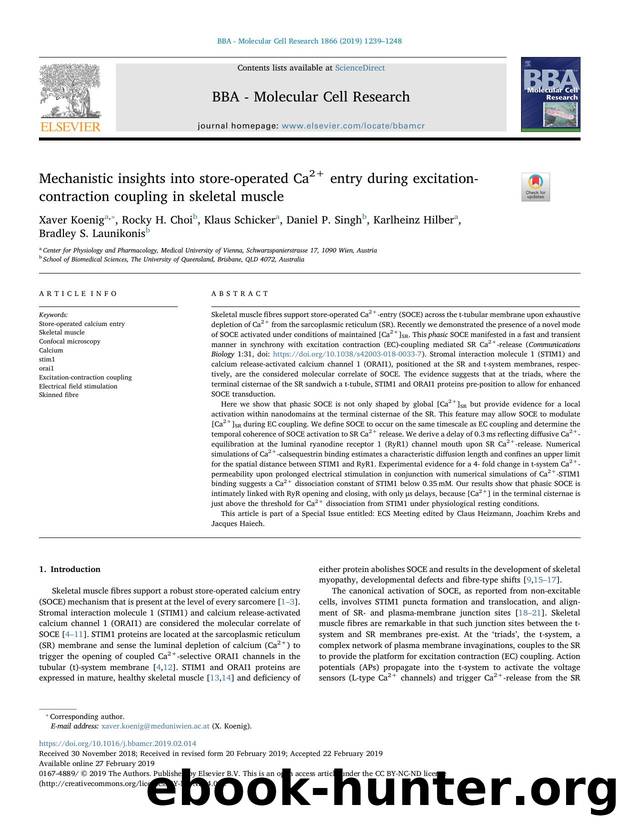 Mechanistic insights into store-operated Ca2+ entry during excitation-contraction coupling in skeletal muscle by unknow