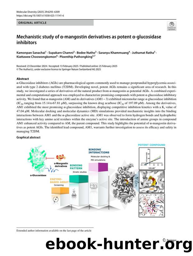 Mechanistic study of Î±-mangostin derivatives as potent Î±-glucosidase inhibitors by unknow