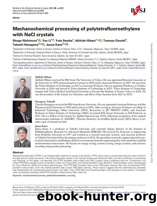 Mechanochemical processing of polytetrafluoroethylene with NaCl crystals by unknow
