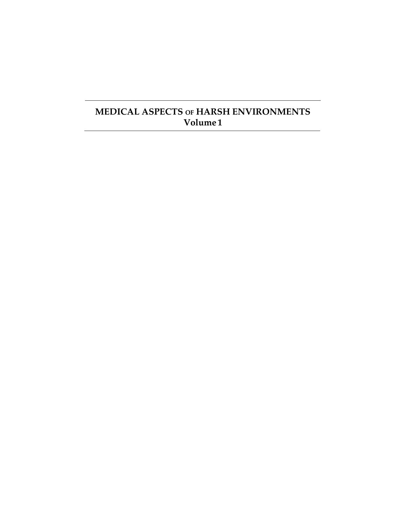 Medical Aspects of Harsh Environments, Volume 1 (Textbooks of Military Medicine) by Kent B. Pandoff Robert E. Burr