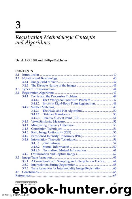 Medical Image Registration by Derek L.G. Hill & Philipe Batchelor