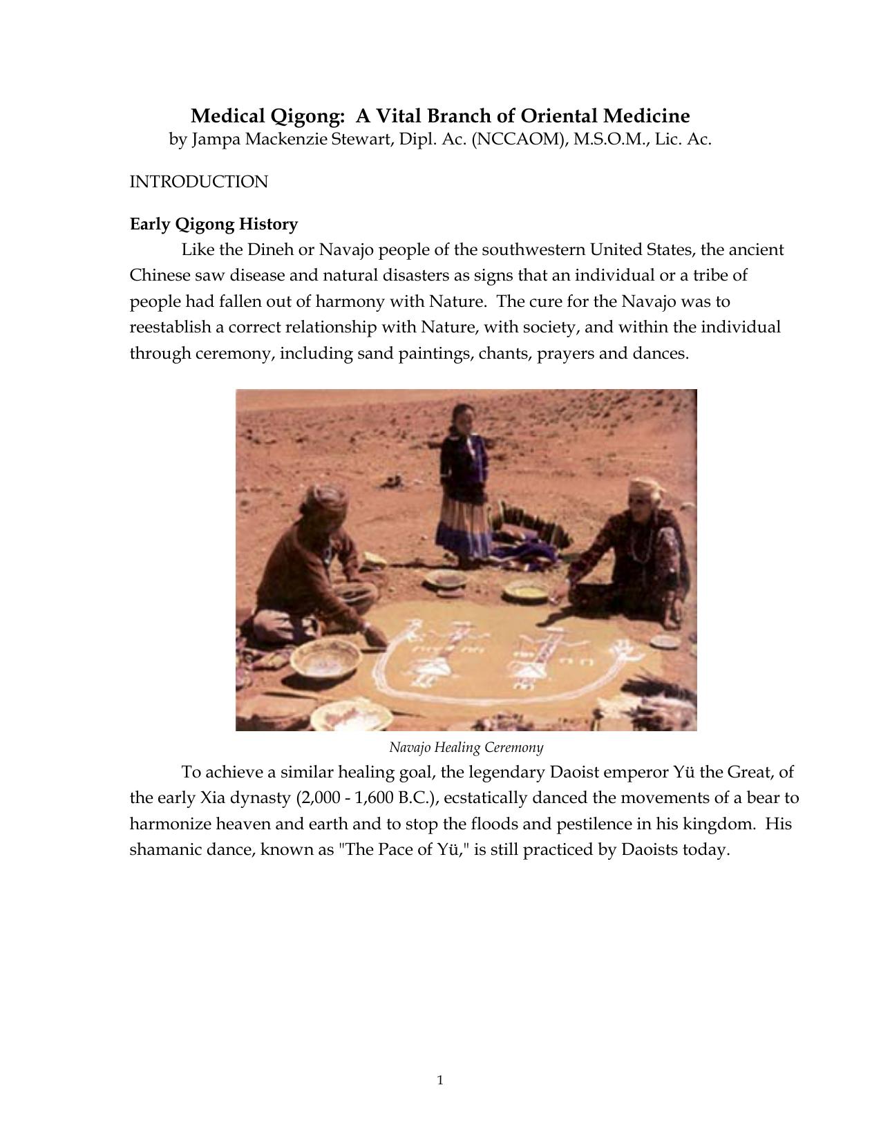 Medical Qigong: A Vital Branch of Oriental Medicine by Stewart Jampa Mackenzie